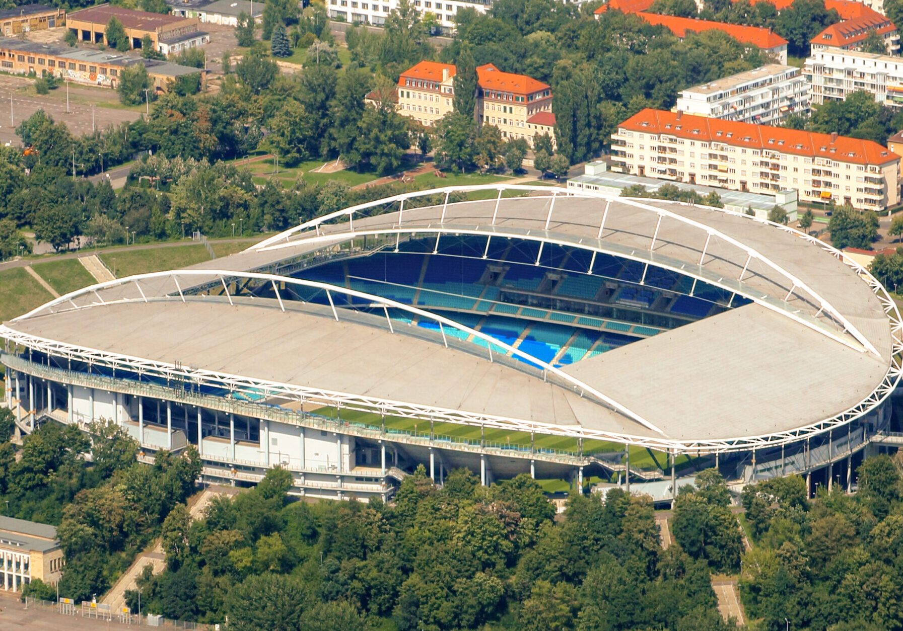 Red Bull arena, Leipzig von oben Zentralstadion